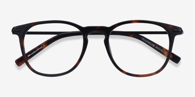 Villeneuve Dark Tortoise Acetate-metalEyeglass Frames from EyeBuyDirect, Closed View