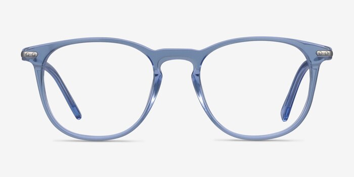 Villeneuve Blue Acetate-metal Eyeglass Frames from EyeBuyDirect