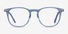 Villeneuve Blue Acetate-metalEyeglass Frames from EyeBuyDirect, Front View