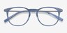 Villeneuve Blue Acetate-metalEyeglass Frames from EyeBuyDirect, Closed View