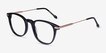 Giverny Black Acetate, MetalEyeglass Frames from EyeBuyDirect, Angle View