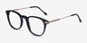 Giverny Noir Acetate-metalMontures de lunettes de vue d'EyeBuyDirect, Vue d'Angle