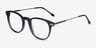 Giverny Gris Acetate-metalMontures de lunettes de vue d'EyeBuyDirect, Vue d'Angle