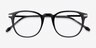Giverny Gris Acetate-metalMontures de lunettes de vue d'EyeBuyDirect, Vue Rapprochée
