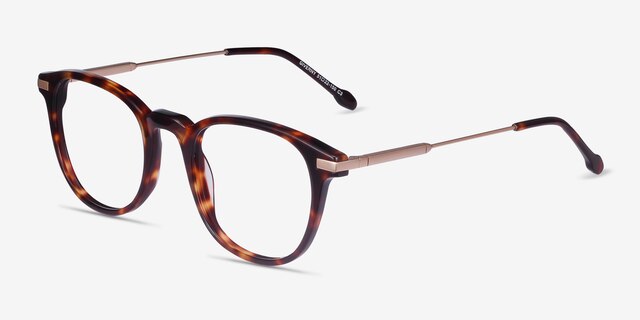 Giverny Écailles Acetate-metalMontures de lunettes de vue d'EyeBuyDirect, Vue d'Angle