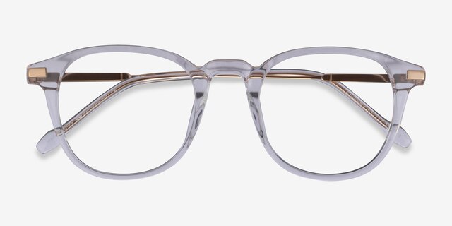 Giverny Clear Acetate-metalEyeglass Frames from EyeBuyDirect, Closed View