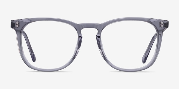 Vibes Square Clear Gray Full Rim Eyeglasses | Eyebuydirect