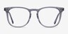 Vibes Clear Gray Acetate-metalEyeglass Frames from EyeBuyDirect, Front View