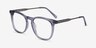 Vibes Clear Gray Acetate-metalEyeglass Frames from EyeBuyDirect, Angle View