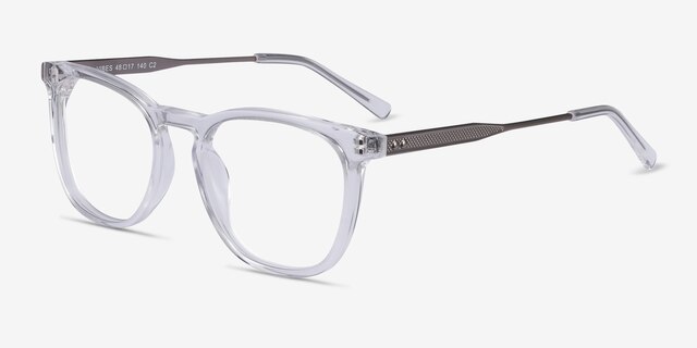 Vibes Clear Acetate-metalEyeglass Frames from EyeBuyDirect, Angle View