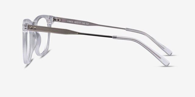 Vibes Clear Acetate-metalEyeglass Frames from EyeBuyDirect, Side View
