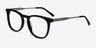 Vibes Black Acetate-metalEyeglass Frames from EyeBuyDirect, Angle View