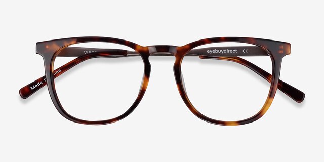 Vibes Tortoise Acetate-metalEyeglass Frames from EyeBuyDirect, Closed View
