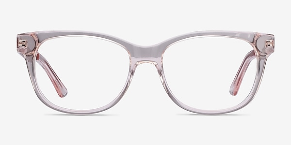 Story Clear Pink Acetate-metal Montures de lunettes de vue