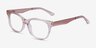 Story Clear Pink Acetate-metalMontures de lunettes de vue d'EyeBuyDirect, Vue d'Angle