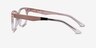 Story Clear Pink Acetate-metalMontures de lunettes de vue d'EyeBuyDirect, Vue de Côté