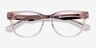 Story Clear Pink Acetate-metalMontures de lunettes de vue d'EyeBuyDirect, Vue Rapprochée