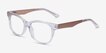 Story Clear Acetate, MetalEyeglass Frames from EyeBuyDirect, Angle View