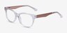 Story Transparent Acetate-metalMontures de lunettes de vue d'EyeBuyDirect, Vue d'Angle