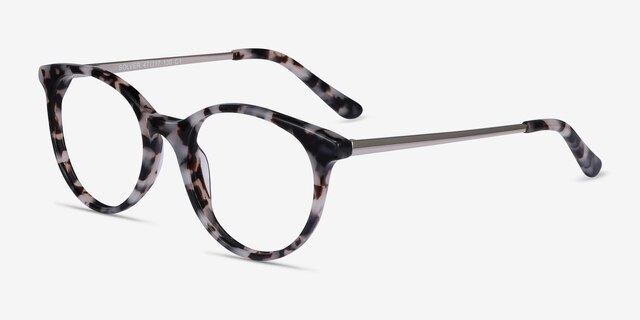 Solver Ivory Tortoise Acetate-metalEyeglass Frames from EyeBuyDirect, Angle View