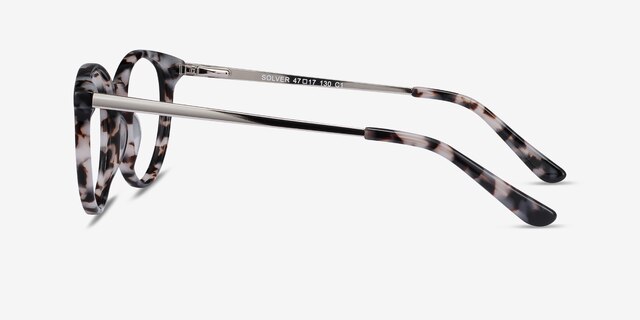 Solver Ivory Tortoise Acetate-metalEyeglass Frames from EyeBuyDirect, Side View
