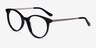 Solver Black Acetate-metalEyeglass Frames from EyeBuyDirect, Angle View