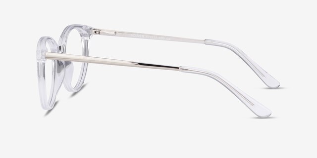Solver Clear Acetate-metalEyeglass Frames from EyeBuyDirect, Side View