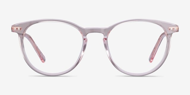 Snap Pink Acetate-metalEyeglass Frames from EyeBuyDirect, Front View