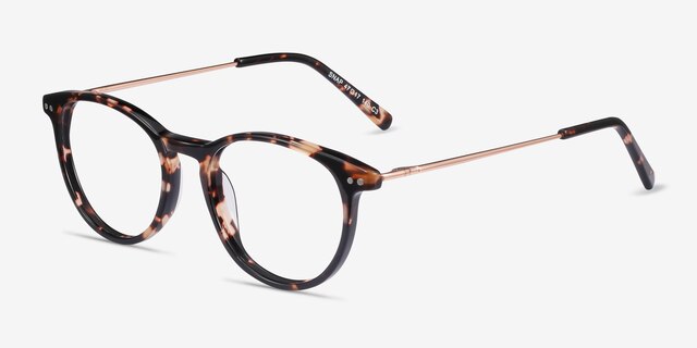 Snap Tortoise Acetate-metalEyeglass Frames from EyeBuyDirect, Angle View