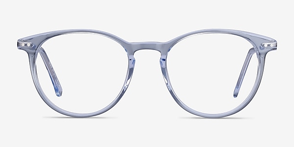 Snap Clear Blue Acetate-metal Montures de lunettes de vue