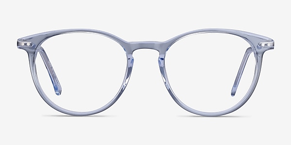 Snap Clear Blue Acetate-metal Montures de lunettes de vue