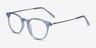 Snap Clear Blue Acetate-metalEyeglass Frames from EyeBuyDirect, Angle View