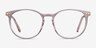 Clever Pink Acetate-metalEyeglass Frames from EyeBuyDirect, Front View