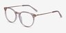 Clever Pink Acetate-metalEyeglass Frames from EyeBuyDirect, Angle View