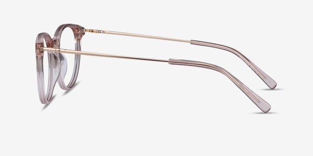 Clever Pink Acetate-metalEyeglass Frames from EyeBuyDirect, Side View