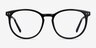 Clever Black Acetate-metalEyeglass Frames from EyeBuyDirect, Front View