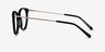 Clever Black Acetate-metalEyeglass Frames from EyeBuyDirect, Side View