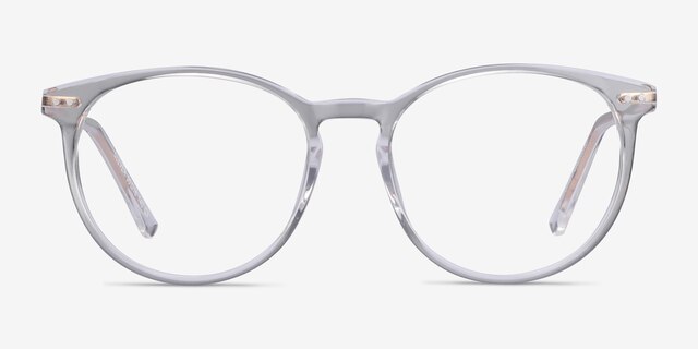 Clever Clear Acetate-metalEyeglass Frames from EyeBuyDirect, Front View