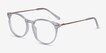 Clever Clear Acetate, MetalEyeglass Frames from EyeBuyDirect, Angle View