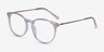 Clever Clear Acetate-metalEyeglass Frames from EyeBuyDirect, Angle View