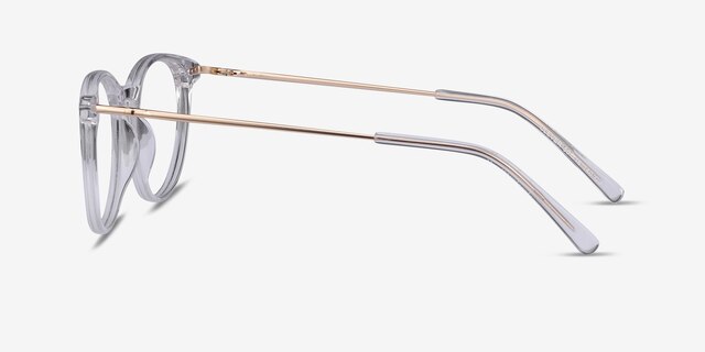 Clever Clear Acetate-metalEyeglass Frames from EyeBuyDirect, Side View