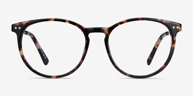 Clever Tortoise Acetate-metalEyeglass Frames from EyeBuyDirect, Front View