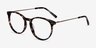 Clever Tortoise Acetate-metalEyeglass Frames from EyeBuyDirect, Angle View
