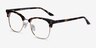 Freestyle Tortoise Acetate-metalEyeglass Frames from EyeBuyDirect, Angle View