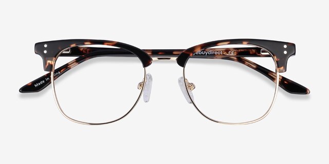 Freestyle Tortoise Acetate-metalEyeglass Frames from EyeBuyDirect, Closed View