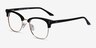 Freestyle Black Acetate-metalEyeglass Frames from EyeBuyDirect, Angle View