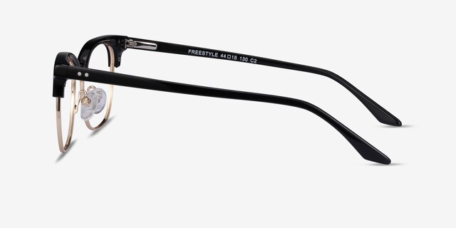 Freestyle Black Acetate-metalEyeglass Frames from EyeBuyDirect, Side View