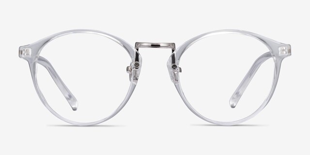 Small Chillax Clear Plastic-metalEyeglass Frames from EyeBuyDirect, Front View