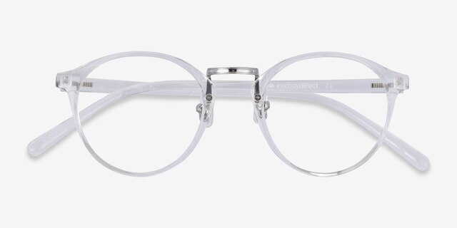 Small Chillax Clear Plastic-metalEyeglass Frames from EyeBuyDirect, Closed View