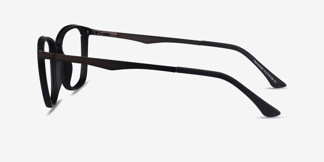 Traverse Gunmetal Black Acetate-metalEyeglass Frames from EyeBuyDirect, Side View